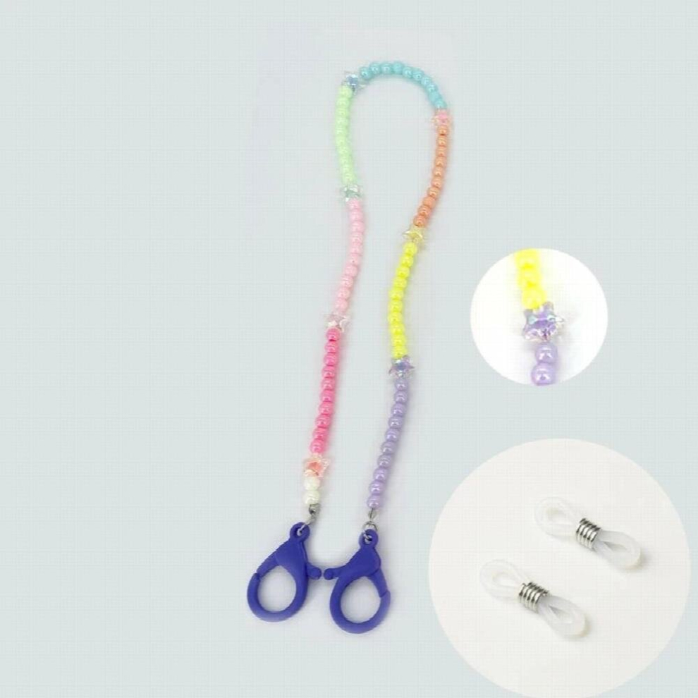 Glasses Chain For Children Candy-color Beaded Mask Chain Lanyard Reading Glasses Sunglasses Holder Strap Eyewear Jewelry