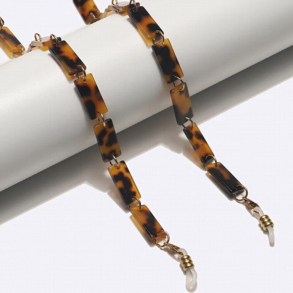 Gold Leopard Acrylic Sunglasses Chains Women Mask Chain Holder Resin Lanyard Around Necklace Acetate Glasses Chains