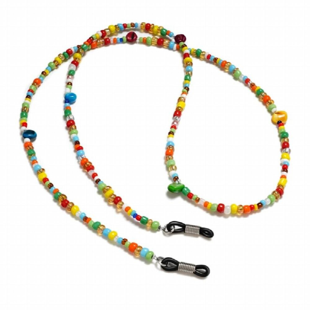 Glass Beaded Eyeglass Chain for Women?Bohemian Style Beaded Lanyards Dual Purpose Mask Holder Strap, Sunglasses Chain Hold