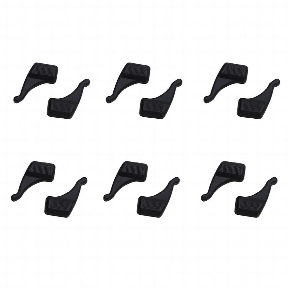 Multicoloured 12Pcs Antislip Ear Hook Grip Anti-Dropping Ears Hooks Eyeglass Temple Tip Stoppers Eyewear Leg Cover Spectacle Holder Sunglasses