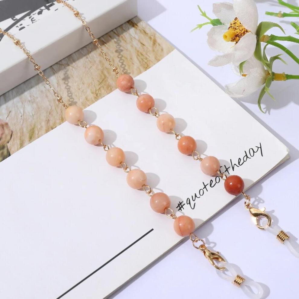 Natural Stone Beads Glasses Chain for Women Alloy Chains Mask Lanyards Eyeglass Cord Outdoor Sunglasses Accessories