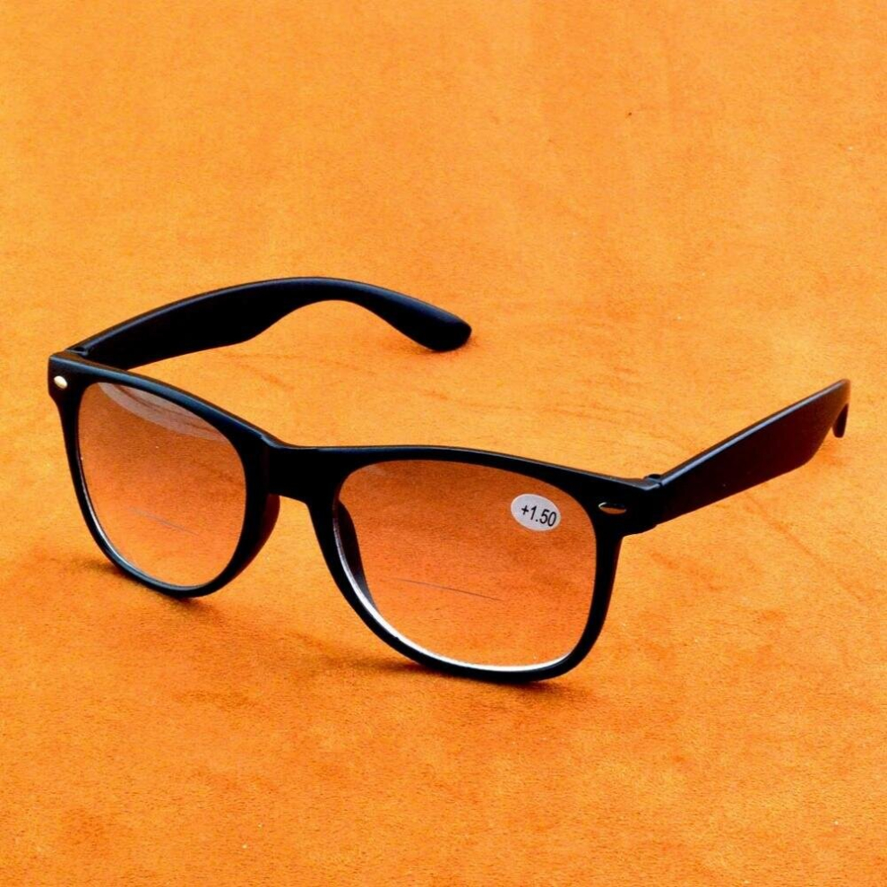 Classic Retro Bifocal Lenses Reading Sunglasses See Near Far Reading Glasses +0.75 +1.5 +1.75 +2 +2.25 +2.5 +2.75 To+3.5