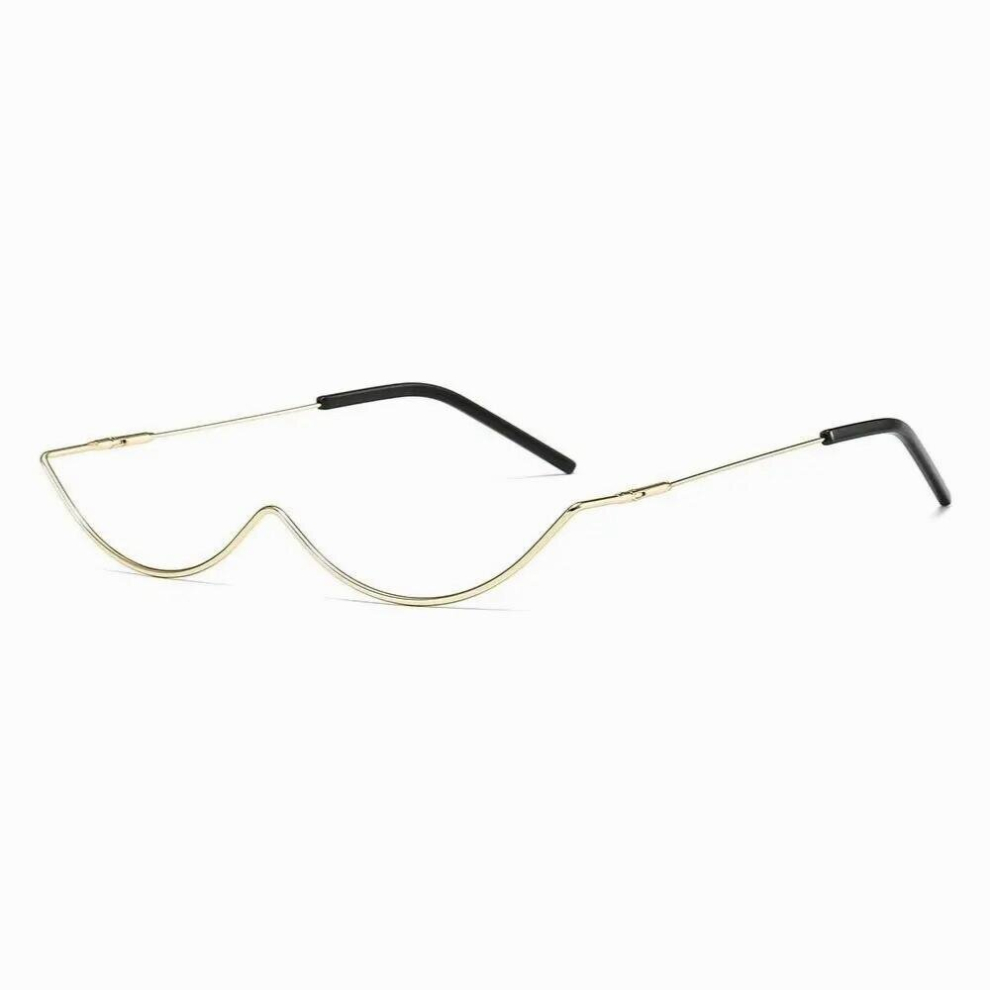 High-level Sense Half Frame Glasses Men Women Rhinestone Eyeglasses Frames Street Punk Style Photography Eyewear