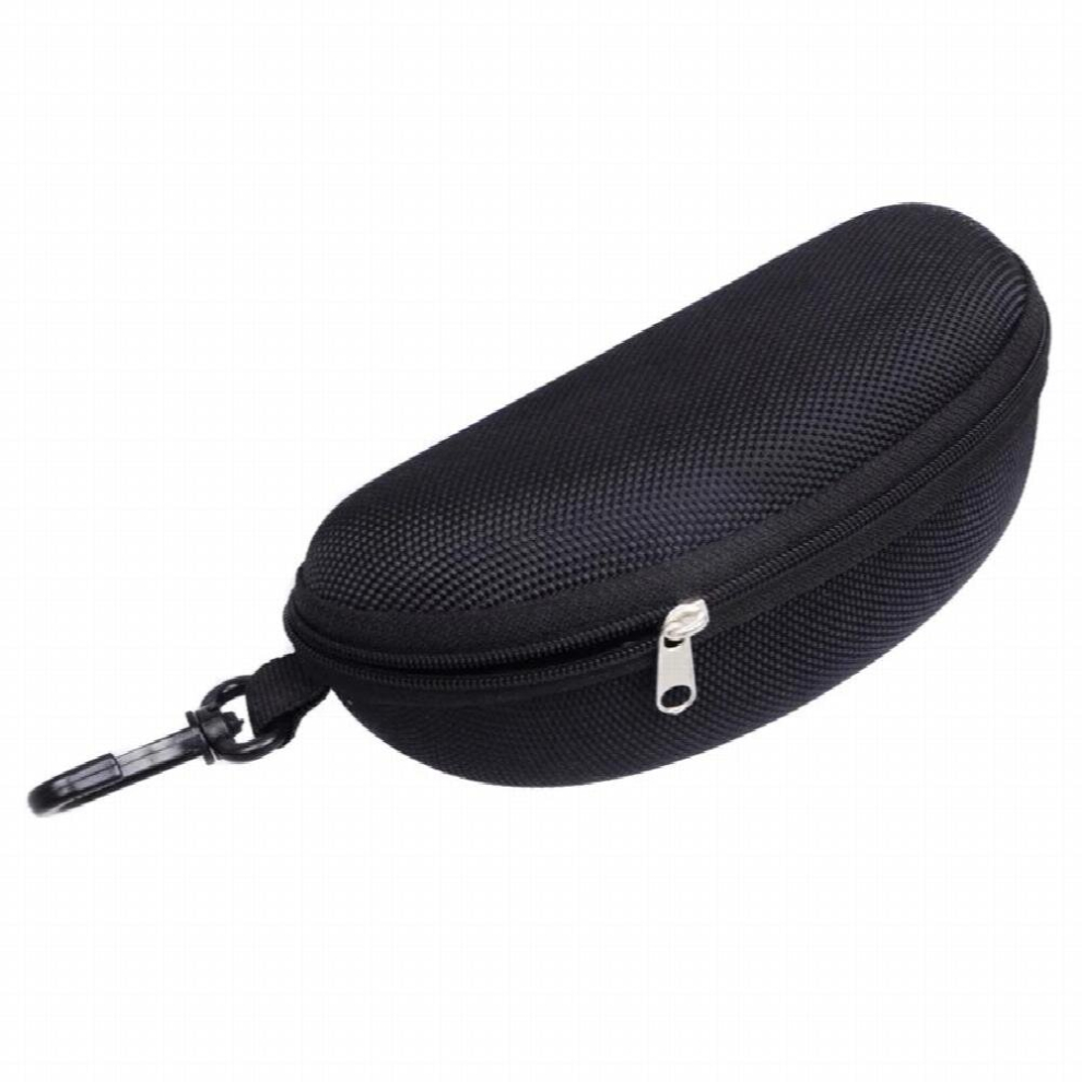 Portable Sunglasses Case Glasses Protector Lightweight Zipper Eyeglass Shell with Carabiner JAN88