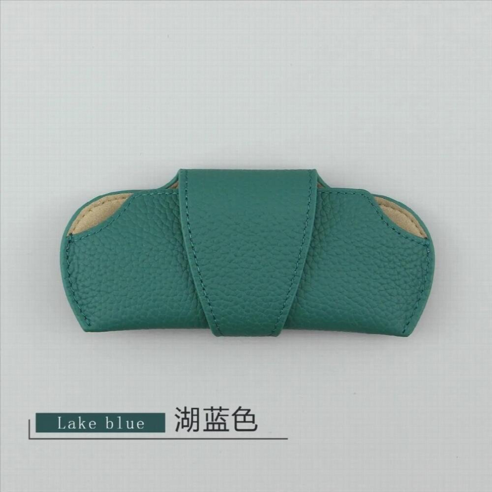 First layer cowhide portable Eyewear case myopia mirror storage bag Men women sunglasses glasses pressure protective cover bag