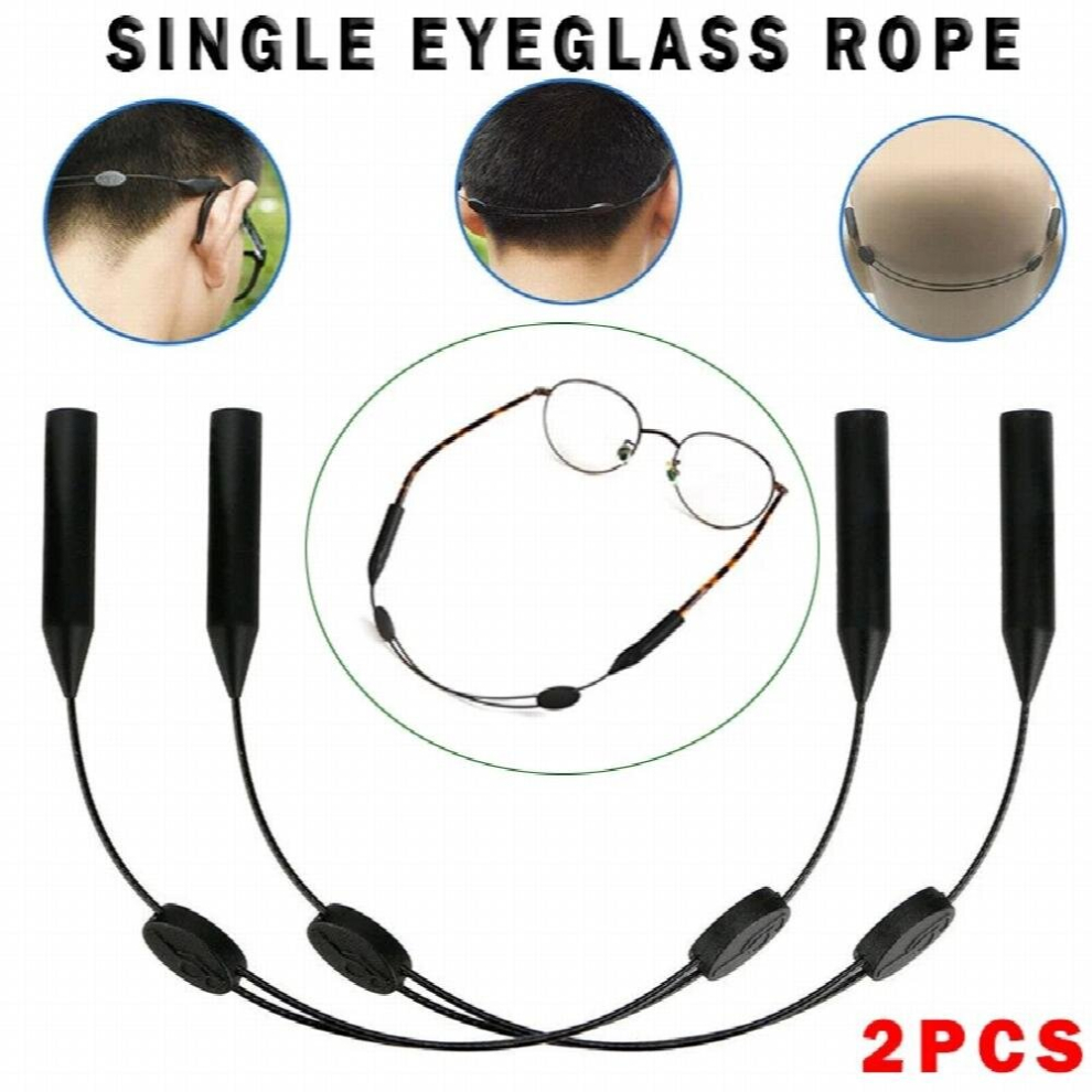 Multicoloured 2Pcs Glasses Holder Straps Reading Eyeglasses Sunglasses Neck Rope Lanyards Soft Silicone Eyewear Accessories