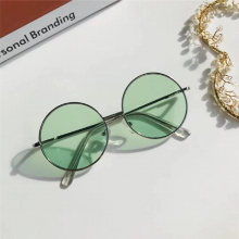 Child Retro Metal Round Frame Sunglasses Kids Summer Wild Glasses Boys And Girls UV400 Protection Eyewear