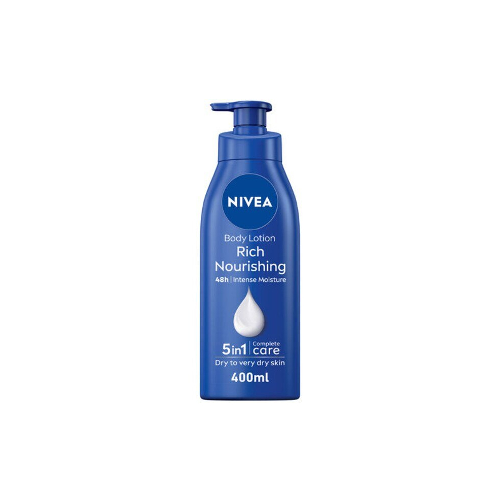 NIVEA Body Lotion Moisturiser Extra Dry Skin Nourishing Almond Oil And Vitamin E 400ml