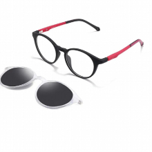 Boys Girls Anti Ray Glasses With Polarized Clips TR90 Silicone Spectacle Frame UV400 Protection Anti Glare Sunglasses
