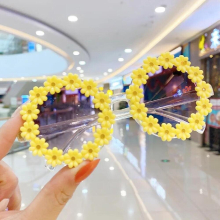 Childrens Daisy Flower Sun Protection Glasses Kids Round Sunflower Sunglasses Outdoor Sports Beach Sunscreen Sun Glasses UV400