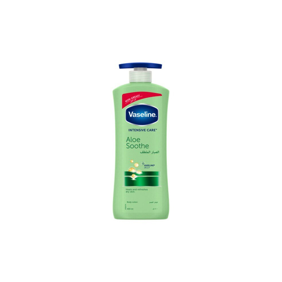 Vaseline Intensive Care Aloe Soothe Body Lotion Moisturiser Green for glowing skin 400ml