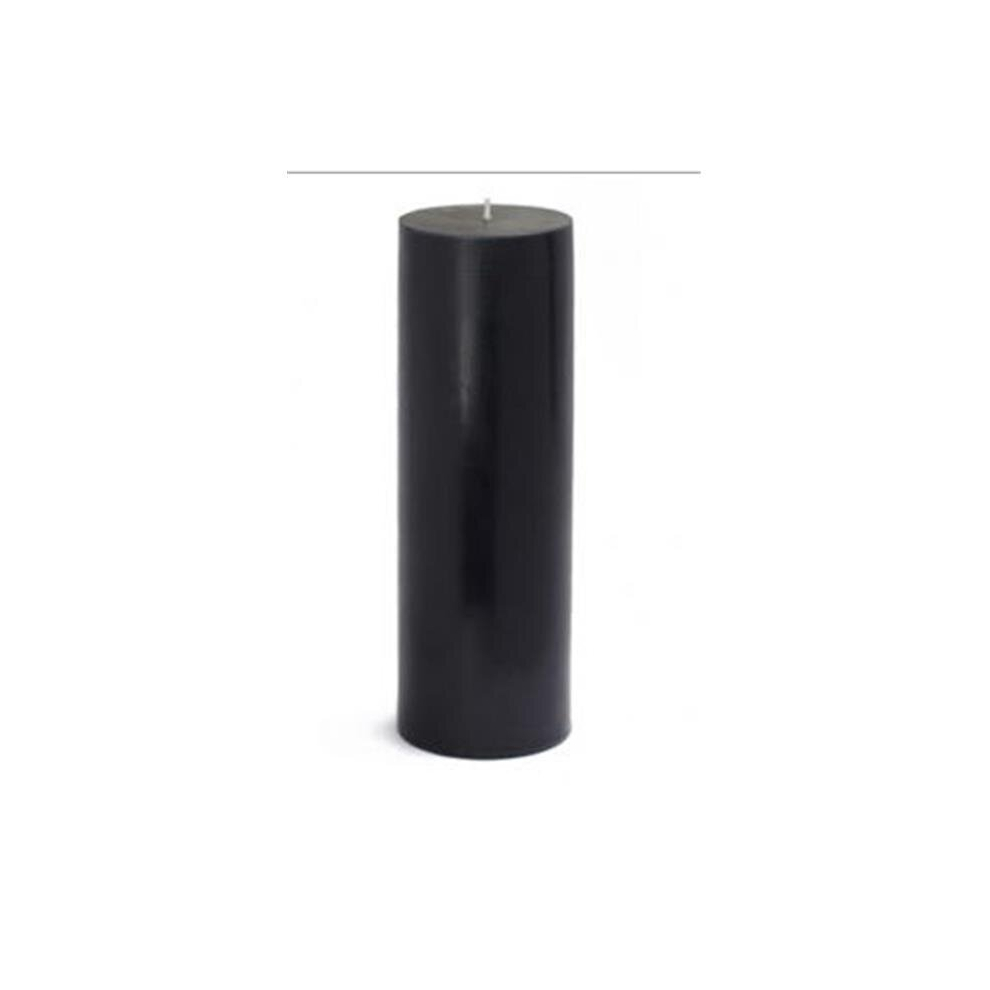 CPZ-103-12 Black Pillar Candles - Bulk Case of 12 - 3 x 9 inches-image-OPC-PCRTXT9-NEW