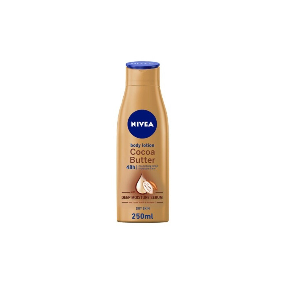 Nivea Hydrating Body Lotion Moisturiser Dry Skin Cocoa Butter Vitamin E 250Ml