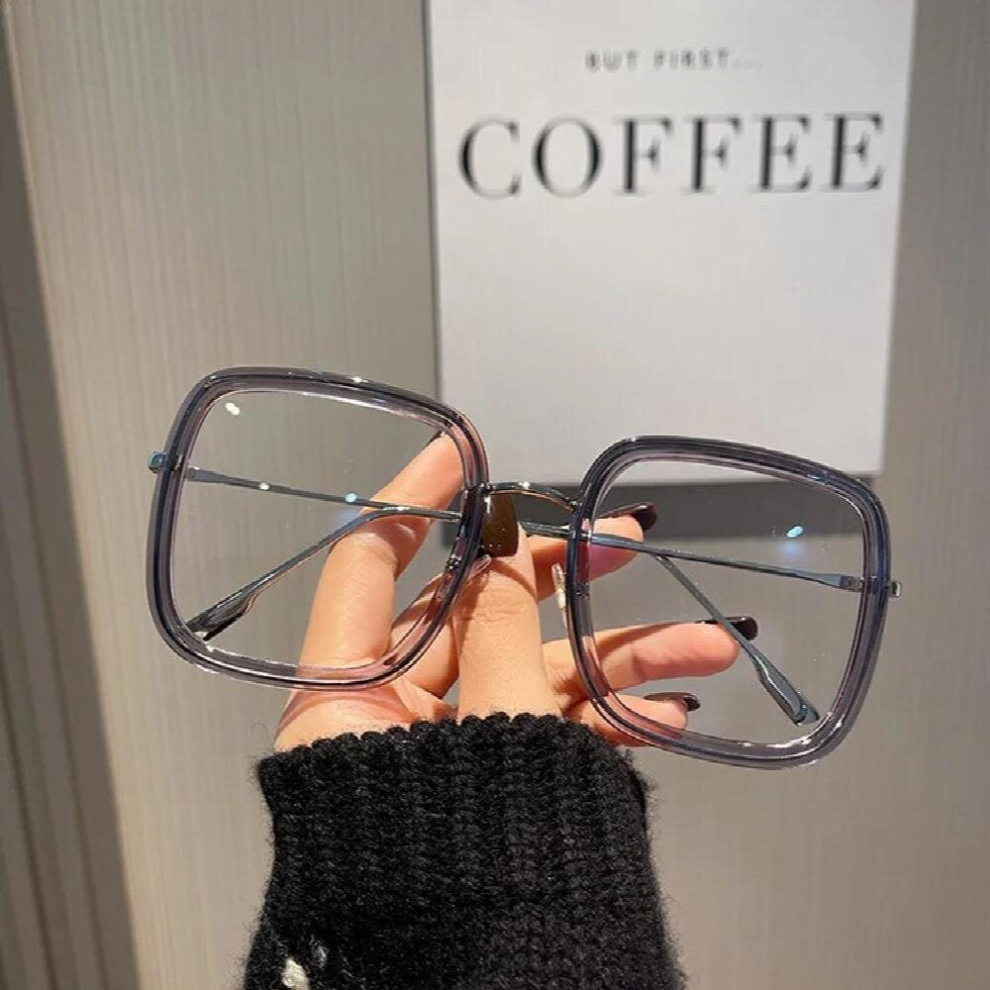 Square Computer Glasses Frame In Oversized Eyeglasses Anti Light Blocking Glasses Frames Eyewear