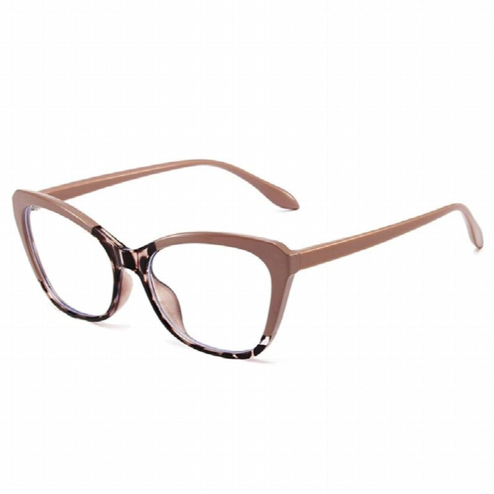 SHAUNA TR90 Clear Anti-Blue Light Women Glasses Frame Retro Spring Hinge Men Optical Cat Eye Double Frame