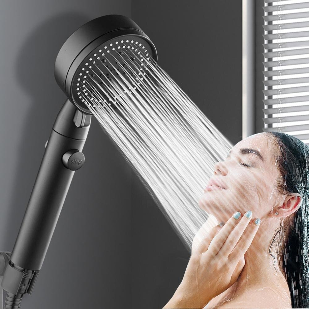 High pressure Shower Head Set 5 Modes Adjustment with Hose Holder