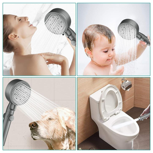 High pressure Shower Head Set 5 Modes Adjustment with Hose Holder 1