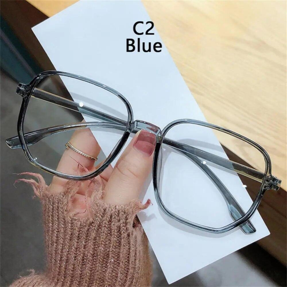 Vintage Anti Light Eyeglasses Women Transparent Round Glasses Frame Men Computer Eyewear Flat Mirror Spectacles