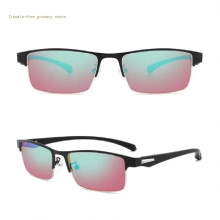 Glasses for People with Red-green Color-blindness Daltonism and Weakness Half Frame 2-sided Coating Lenses
