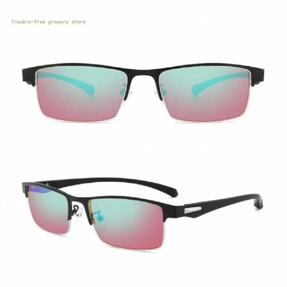 Glasses for People with Red-green Color-blindness Daltonism and Weakness Half Frame 2-sided Coating Lenses