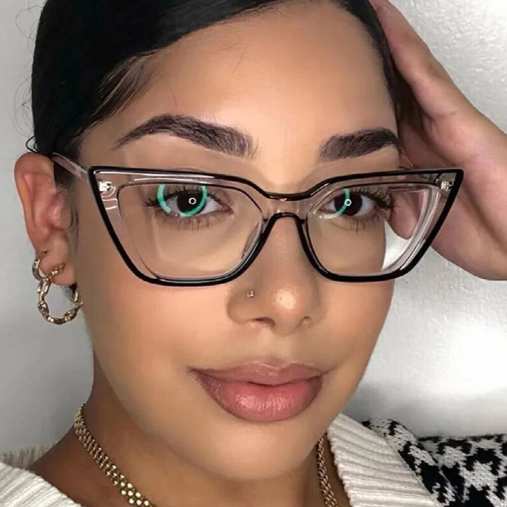 Vintage Cat Eye Anti-blue Light Metal Glasses Frames Optical Computer Glasses Women Spectacles Eyewear Eyeglasses