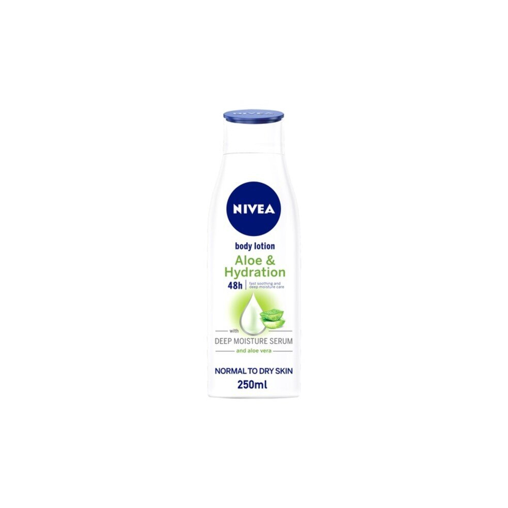 Nivea Moisturing Body And Hand Lotion Hydration Aloe Vera Normal To Dry Skin 250Ml
