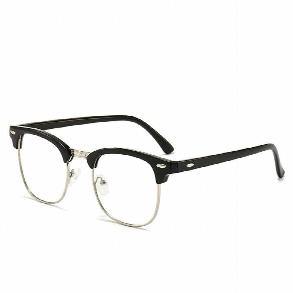 Classic Semi Rimless Anti Light Blocking Glasses Men Square Ray Filter Eyeglasses Frames Computer Women Goggles