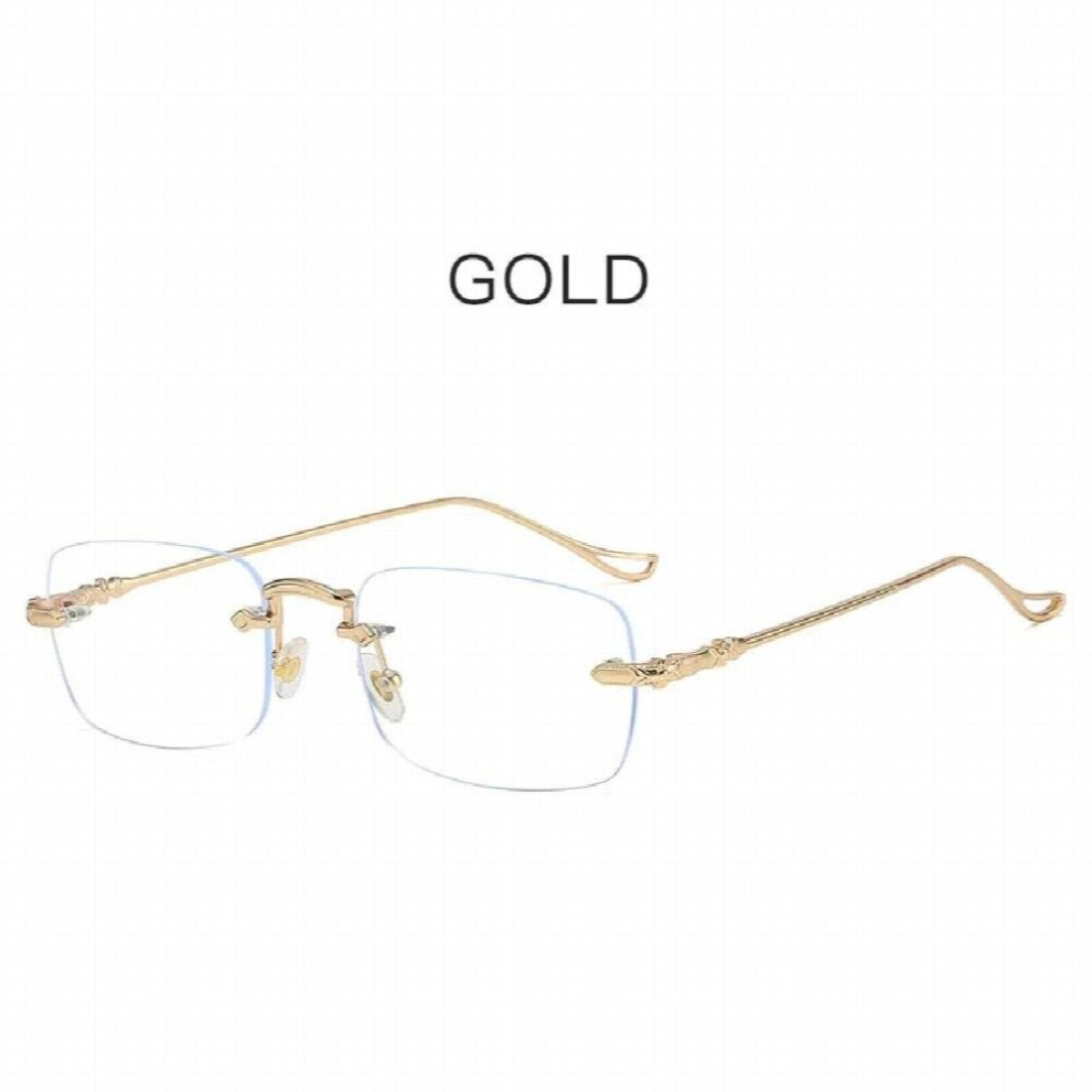 Multicoloured Rimless Anti Light Blocking Computer Glasses Women Men Clear Lens Eyeglasses Decorative Glasses Frameless Optical Eyewear