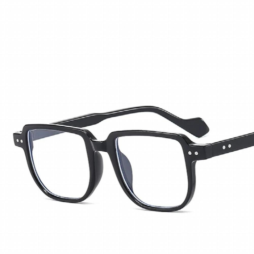 Vintage Small Frame Square Rice Nails Plastic Eyeglass Frame Computer Light Blocking Glasses