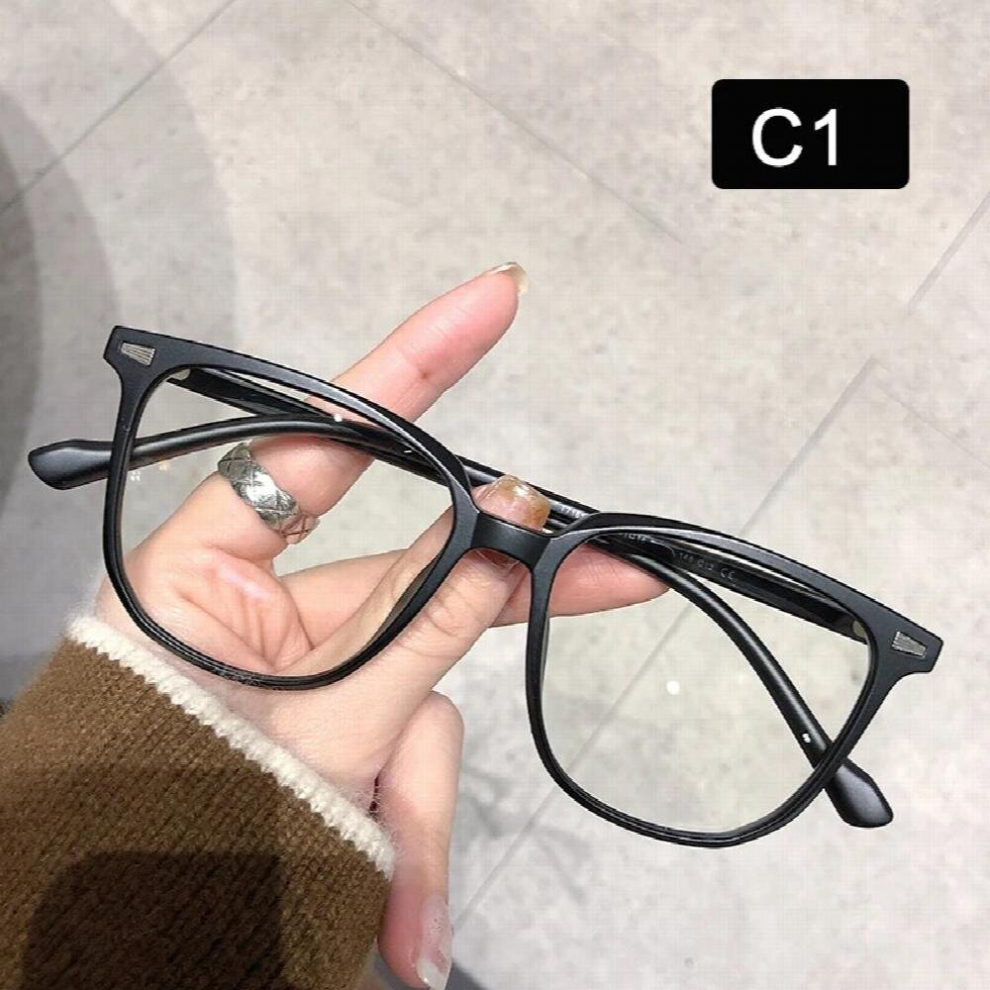 Big Frame Without Makeup Retro Bluelight Blocking Glasses for Women TR90 Ultralight Eyewear Frames Men Computer Eyepieces