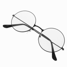 Retro Grote Oversized Oog Bril Rond Metaal Heldere Lens Bril Metalen Montuur Heldere Lens Rond Unisex Cirkel Oogglas
