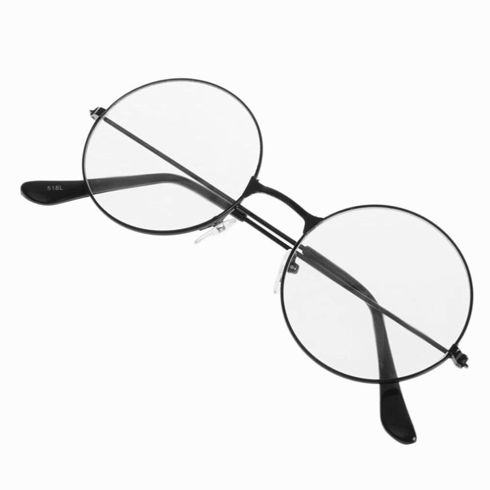 Retro Large Oversized Eye Glasses Round Metal Clear Lens Glasses Metal Frame Clear Lens Round Circle Unisex Circle Eyeglasses