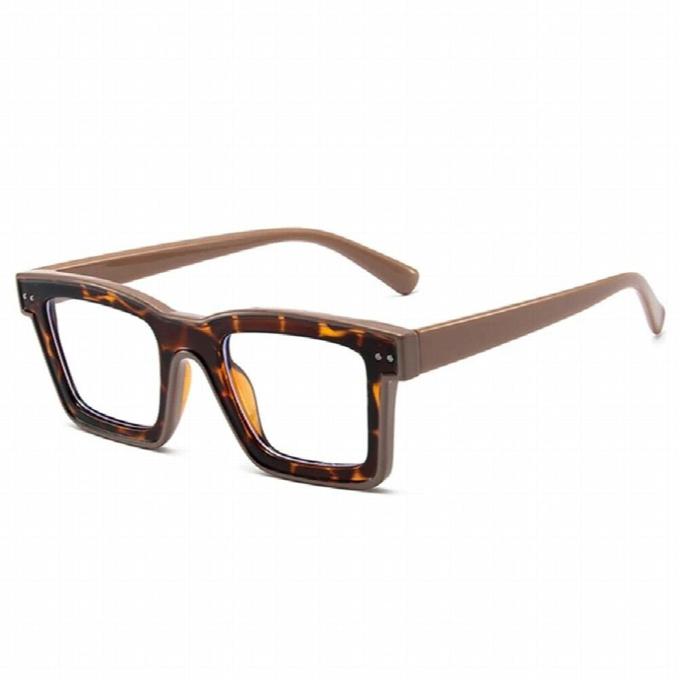 SHAUNA Ins Square Candy Glasses Frame Women Optical Clear Anti-Blue Light Eyewear Men Rivets Frame
