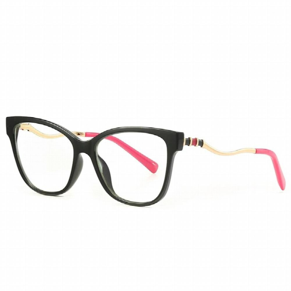 47465 Tr90 Cat Eye Anti Light Women Optical Glasses Frames Stripe Leg Computer Eyeglasses