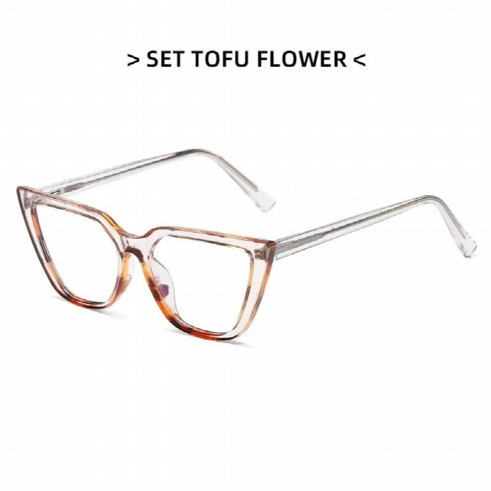Hot Cat Eye Anti Light Blocking Glasses Vintage Flat Mirror Ins Eyeglasses Frame Anti Light Glasses