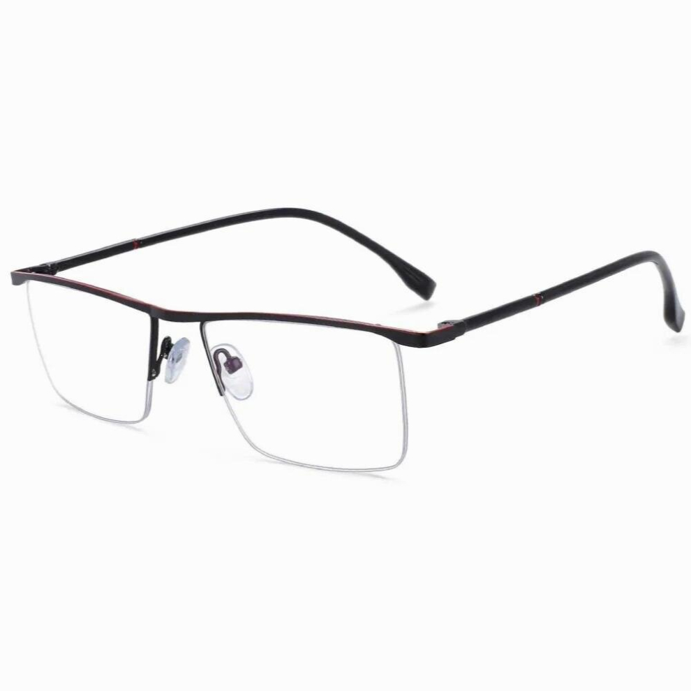 54072 Rectangle Half Frame Anti Light Metal Optical Glasses Frames Men Women Rimless Computer Eyeglasses