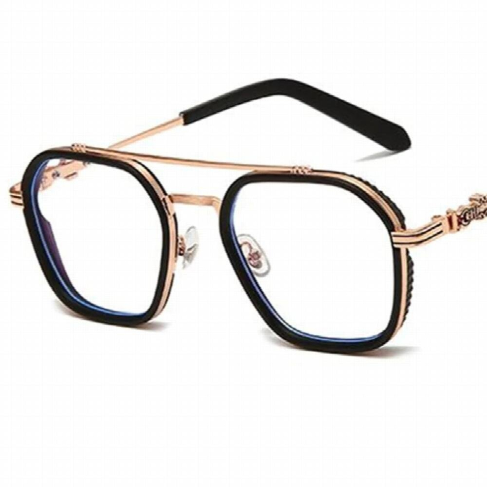 Anti-Blue Eyeglasses Unisex Optical Glasses Retro Spectacles Simplicity Double Beam Eyewear