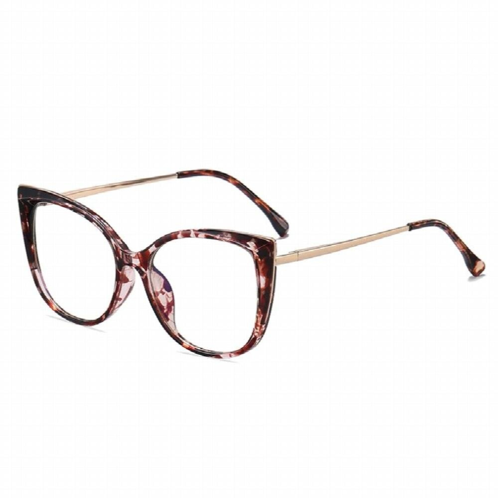 SHAUNA TR90 Metal Cat Eye Spring Hinge Women Glasses Frame Clear Anti Light Eyewear Men Optical Frame Computer Goggles