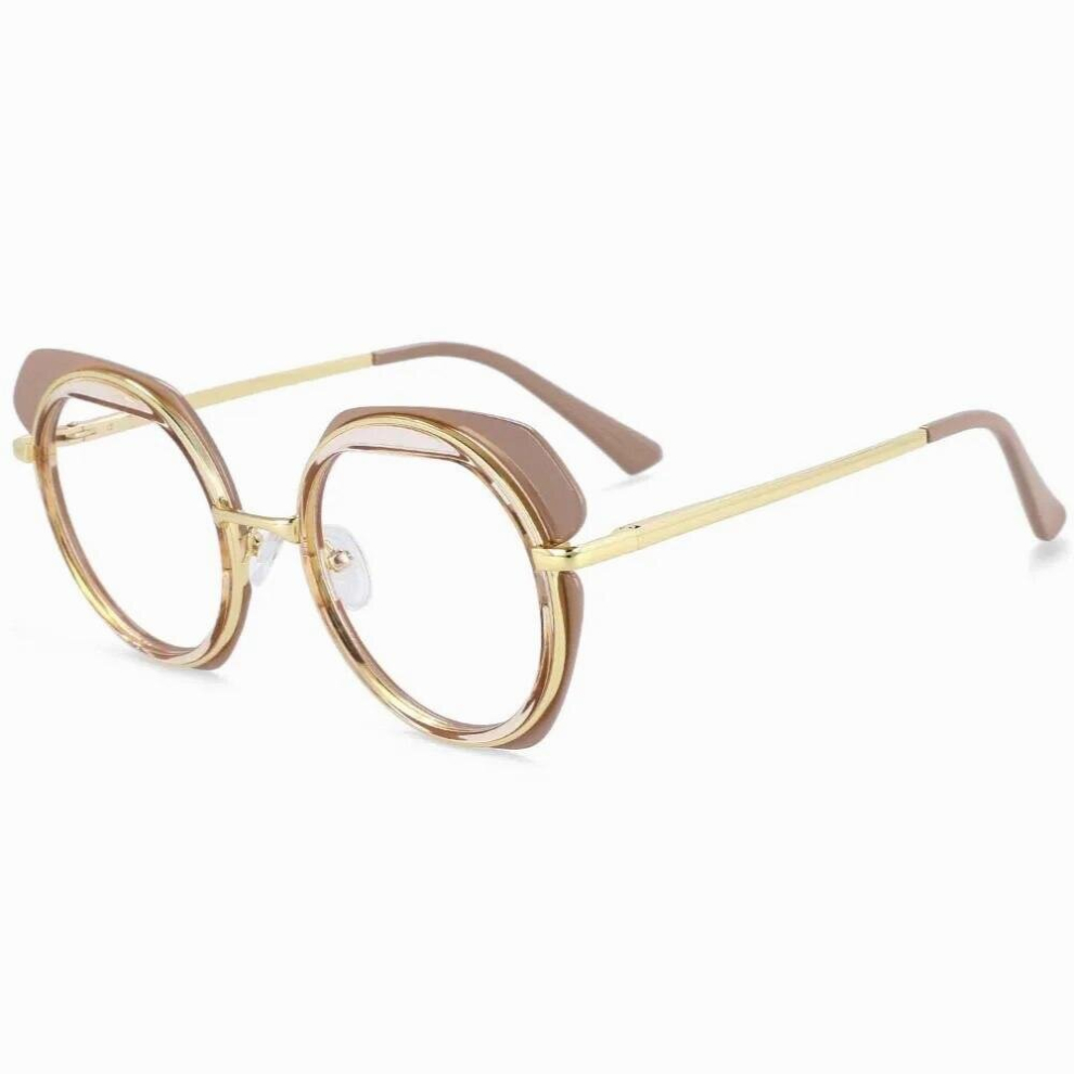 54171 Round Anti Light Optical Glasses Frames Punk Women TR90 Computer Eyeglasses