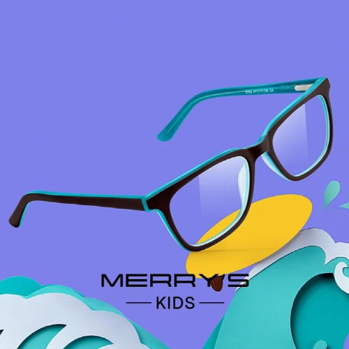 Boys Light Blocking Glasses Square Computer Glasses For Kids Acetate Glasses Frames S7763FLG 1
