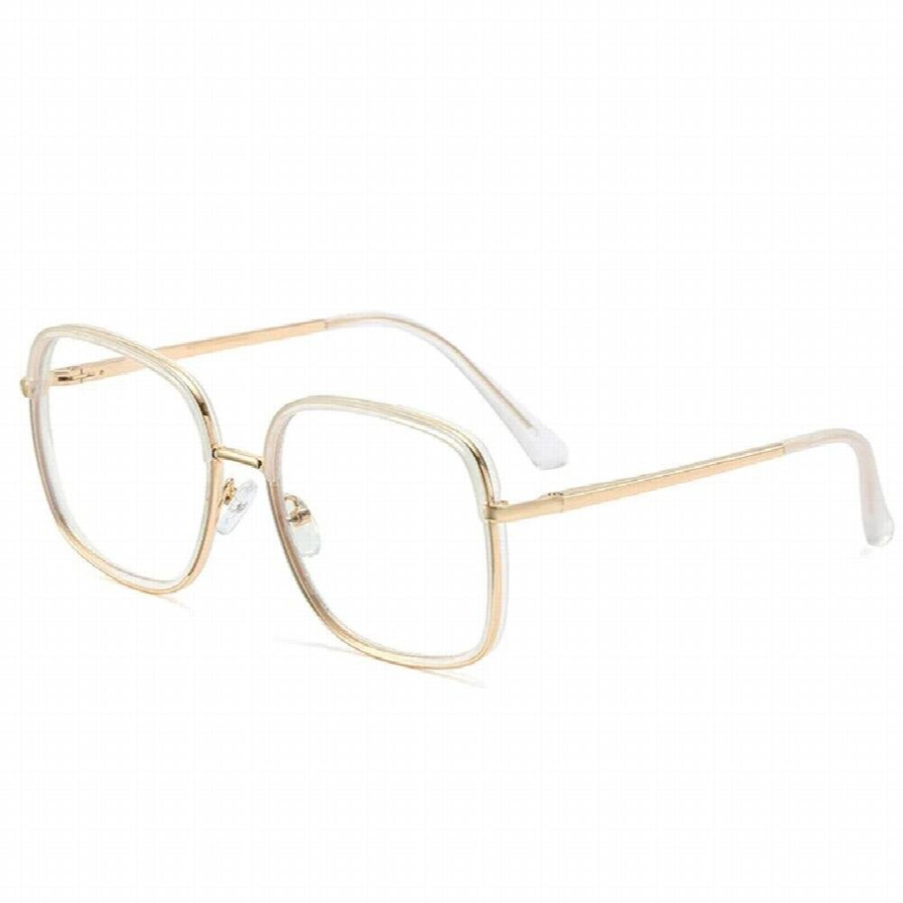 SHAUNA TR90 Metal Anti Light Glasses Frame Women Retro Spring Hinge Clear Optical Frame Men Square Computer Glasses