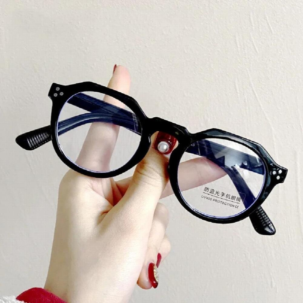 Unisex Anti Rays Computer Glasses Women Vintage Frame Irregular Polygon Gaming Eyeglasses Mens Light Blocking Eyewear