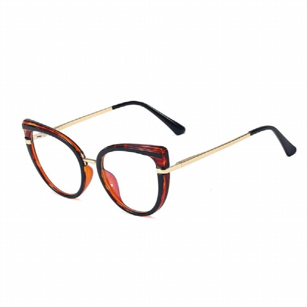 SHAUNA Retro Cat Eye Clear Anti Light Women Eyeglasses Frame Spring Hinge Men TR90 Metal Optical Glasses Frame
