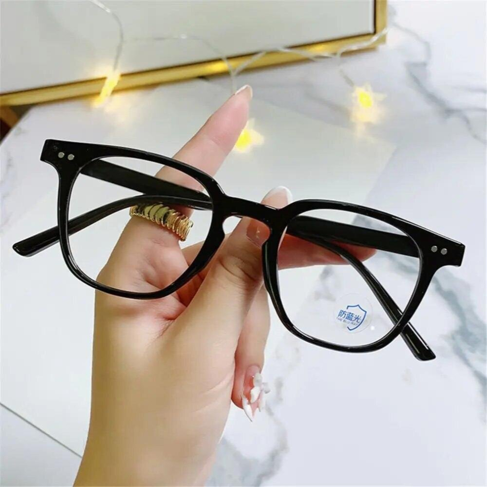 Light Glasses PC Frame Resin Lens Anti Light Blocking Sunglasses Unisex Clear Lenses Computer Glasses