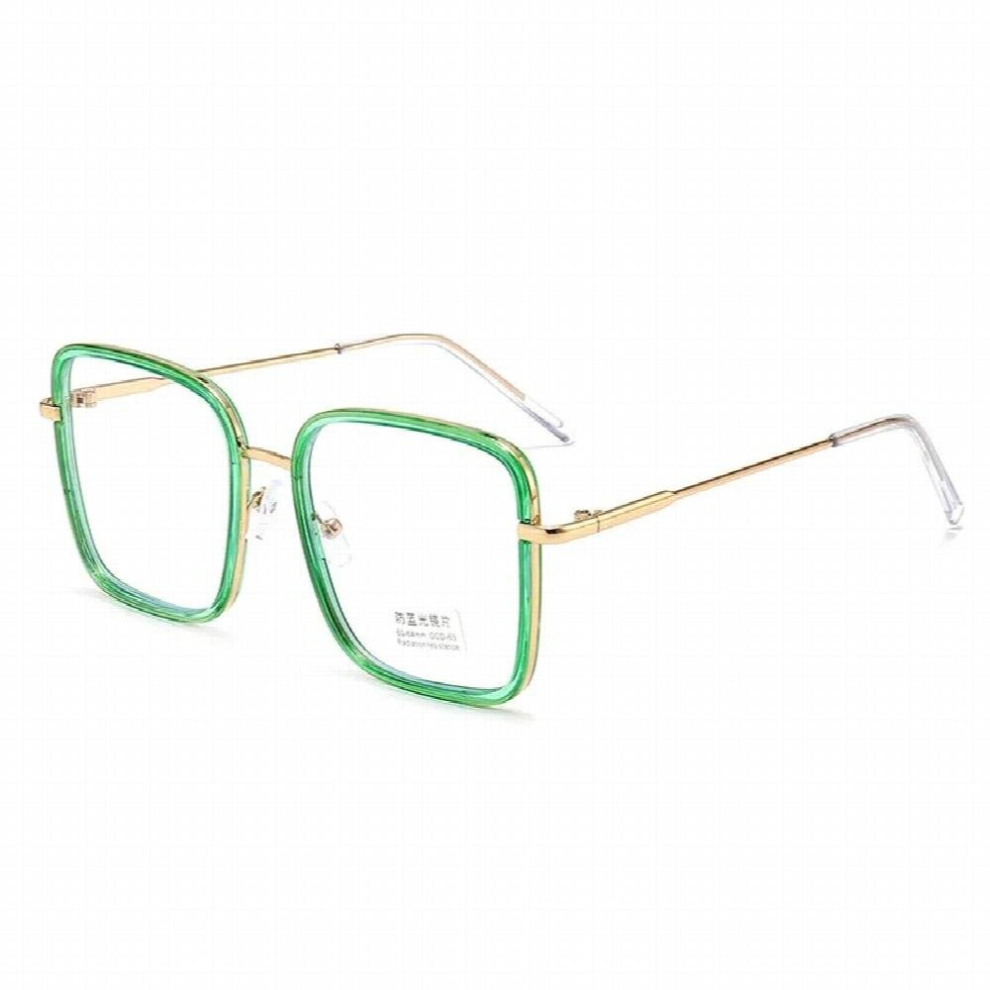 Computer Blocking Light Glasses Men Women Oversize Square Frame Glasses Can Be Matched with Myopia Glasses