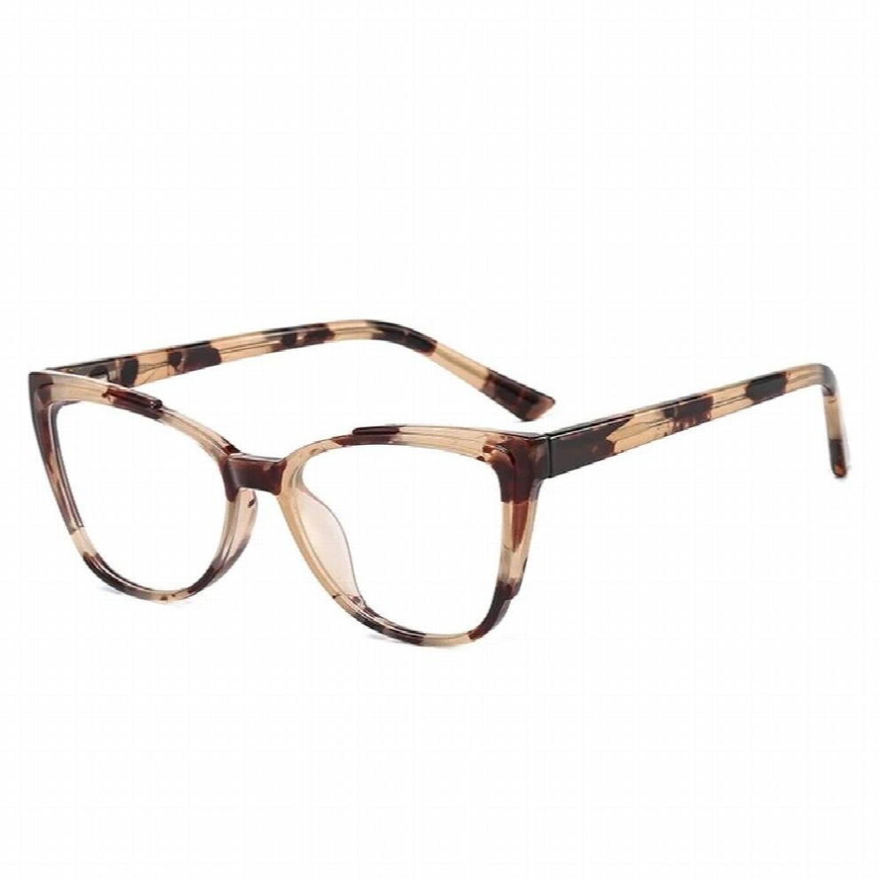 SHAUNA Retro Cat Eye TR90 Women Eyeglasses Frame Anti Light Spring Hinge Men Optical Frame Stainless Steel Wire Arm