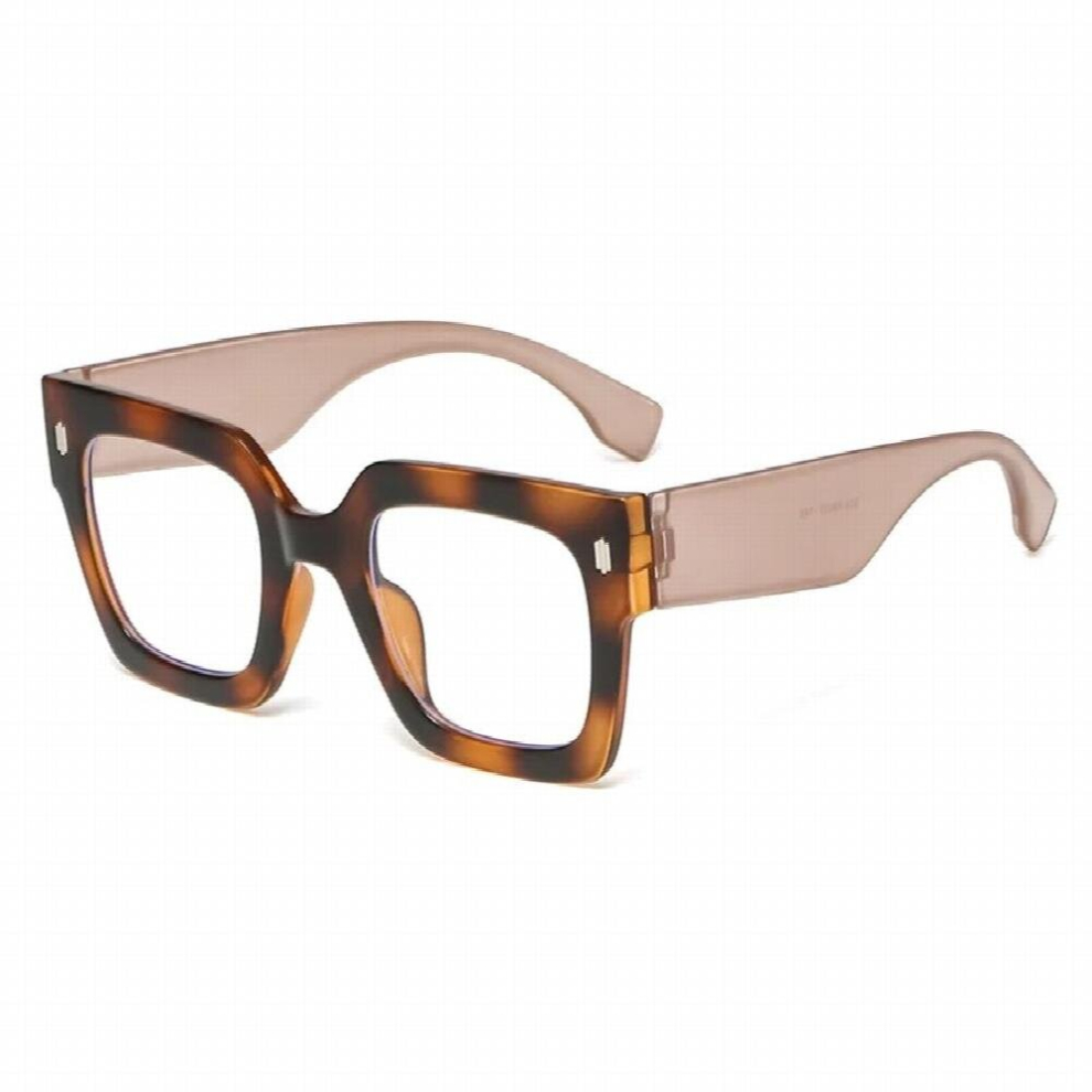 55987 Rectangle Light Blocking Computer Glasses Women Tr90 Frame Vintage Square Eyewear Anti Eyestrain Eyeglasses