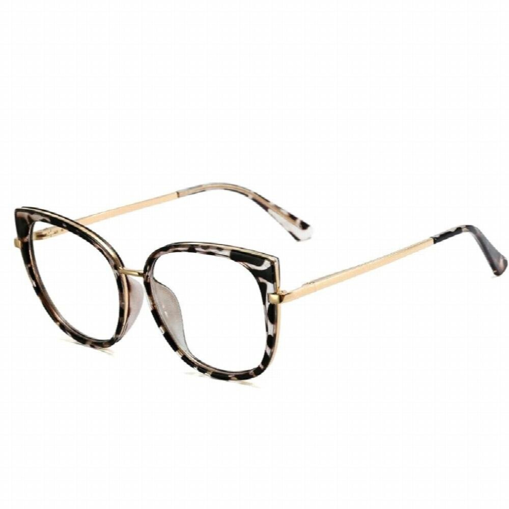 SHAUNA Spring Hinge Cat Eye Women Glasses Frame Retro TR90 Metal Anti Light Men Optical Frame Computer Glasses