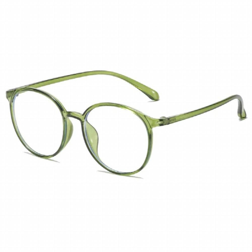 Anti-blue Light Flat Glasses Vintage Round Thin Frame Glasses Women Man Flat Glasses Can Be Matched with Myopia Glasses