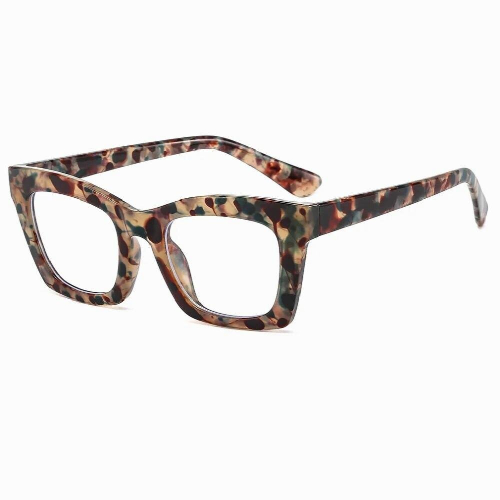 55655 Light Blocking Computer Glasses Women Frame Vintage Square Eyewear Anti Eyestrain Eyeglasses